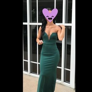 Green v-neck Dress!!